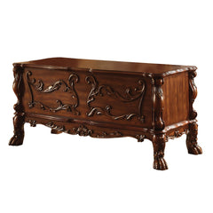 Dresden Executive Writing Desk – Cherry Oak Executive Desk with 5 Drawers and Scrolled Accents
