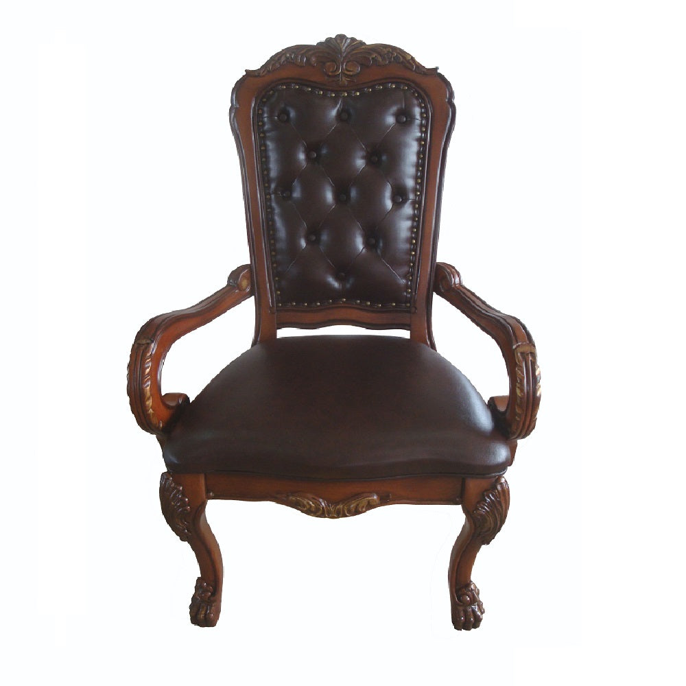 Dresden Executive Office Chair - Synthetic Leather & Cherry Oak Finish - 12170 image 3