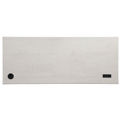Title: Altidore 68-Inch Traditional Executive Home Office Desk with 7 Drawers, Power Outlets & Locking Files – Distressed White (Fully Assembled)