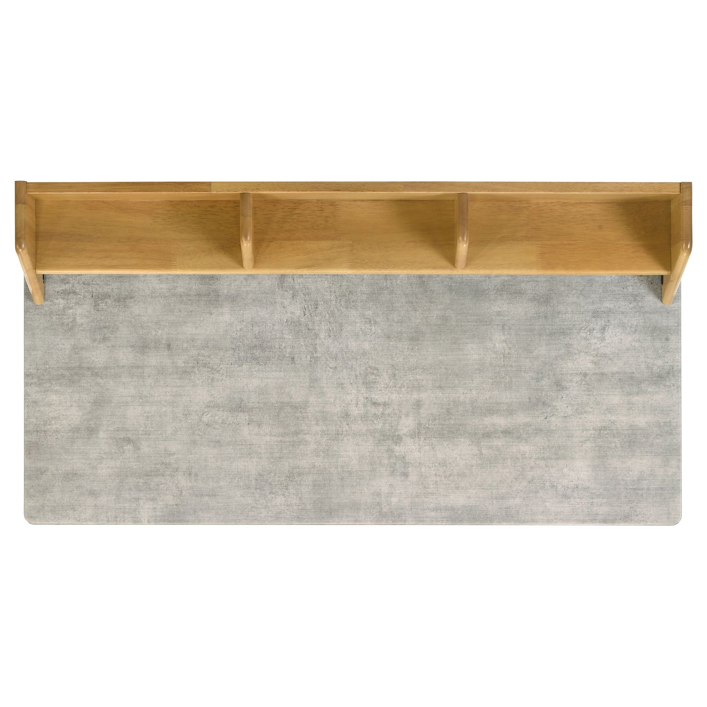 Besler 47-Inch Transitional SmartTop Writing Desk with 2 Drawers & Shelves – Cement & Natural or Grey Stone & Black