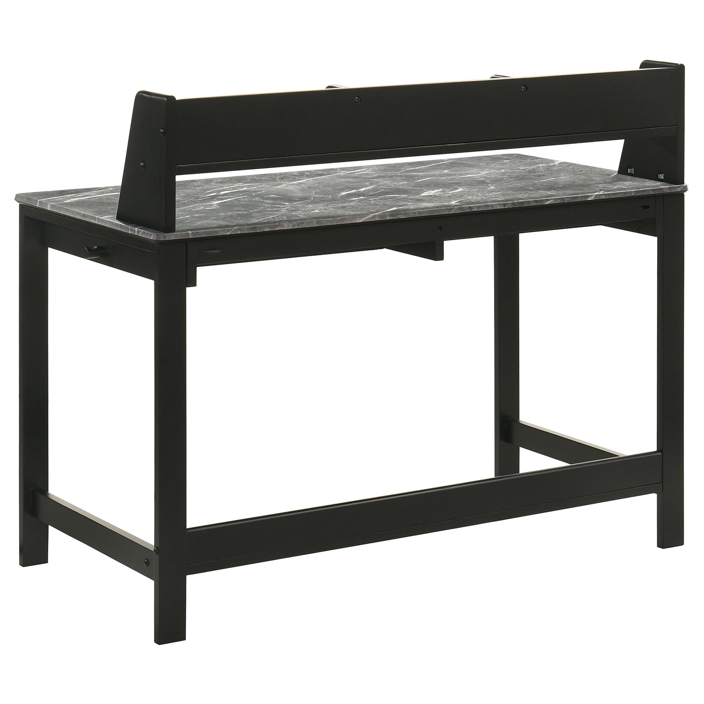Besler 47-Inch Transitional SmartTop Writing Desk with 2 Drawers & Shelves – Cement & Natural or Grey Stone & Black