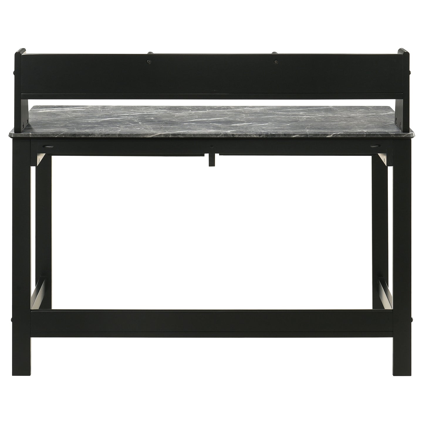 Besler 47-Inch Transitional SmartTop Writing Desk with 2 Drawers & Shelves – Cement & Natural or Grey Stone & Black