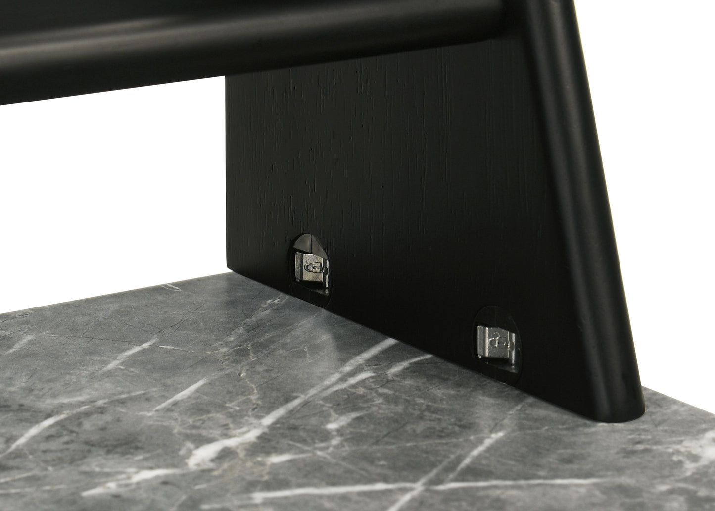 Besler 47-Inch Transitional SmartTop Writing Desk with 2 Drawers & Shelves – Cement & Natural or Grey Stone & Black
