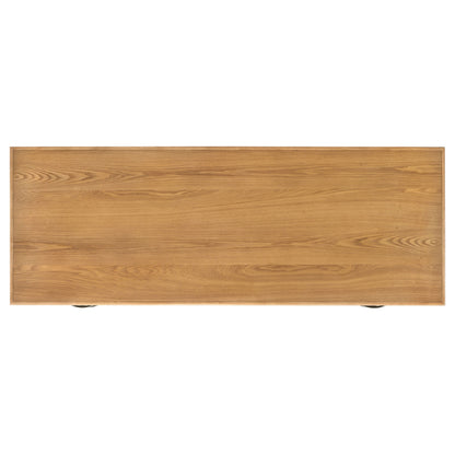 Roldan 69-Inch Transitional 4-Drawer Double Pedestal Computer Desk – Light Ash