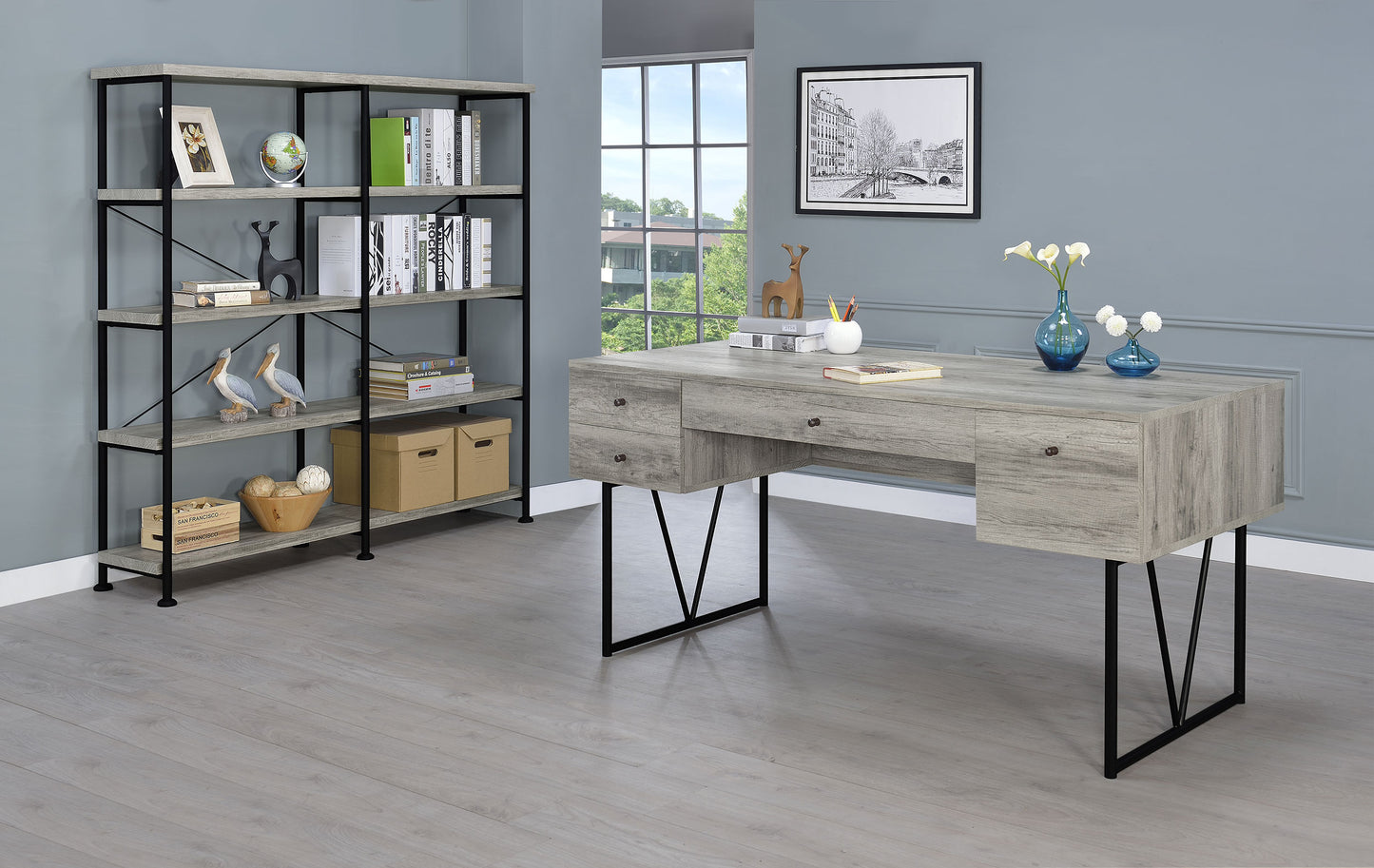 Analiese 4-drawer Writing Desk