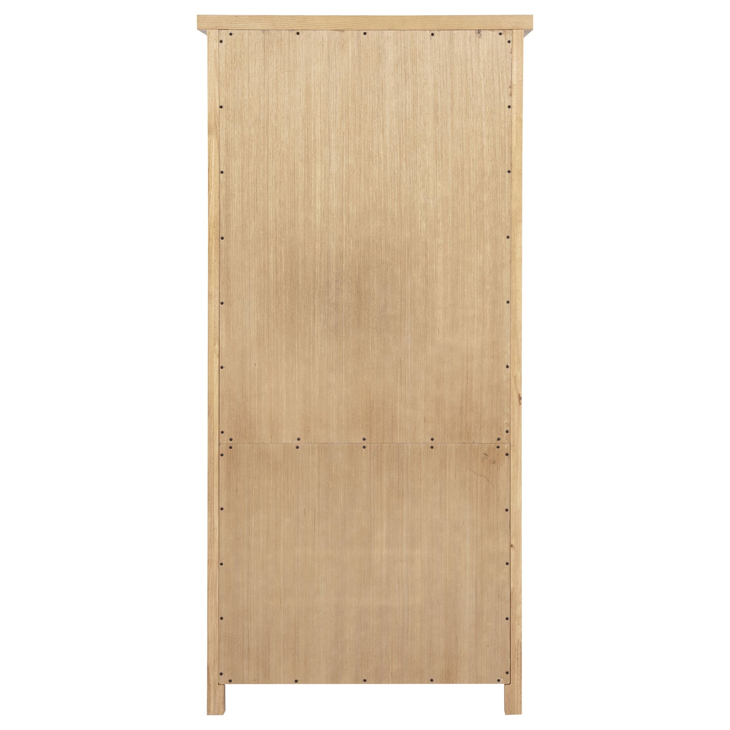 Vermes 34-Inch Transitional Bookcase Cabinet with 2 Doors & 3 Open Shelves – Light Ash