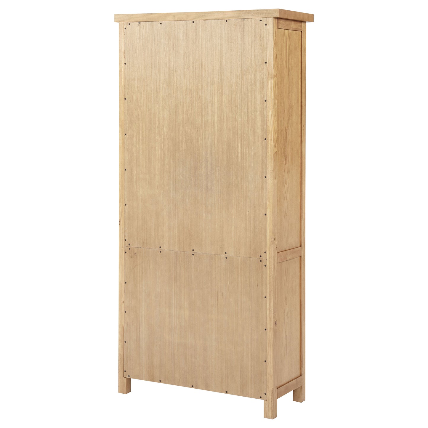 Vermes 34-Inch Transitional Bookcase Cabinet with 2 Doors & 3 Open Shelves – Light Ash