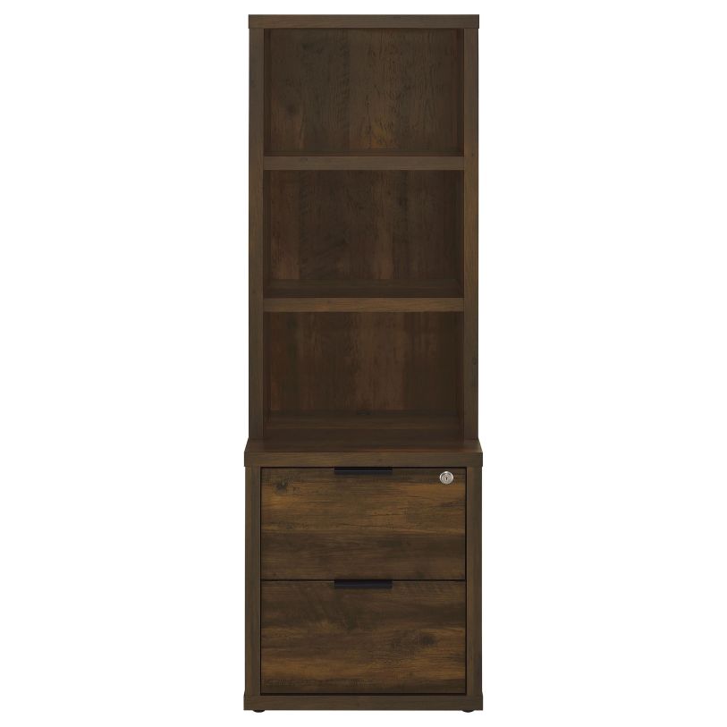 Coaster Westpark Dark Pine bookcase front view