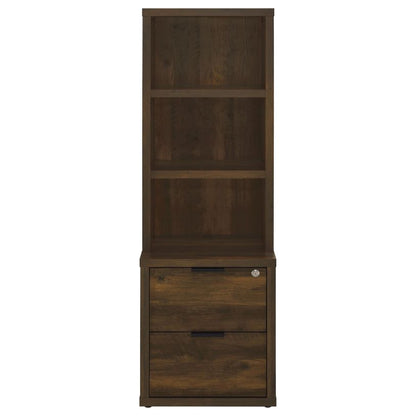 Coaster Westpark Dark Pine bookcase front view