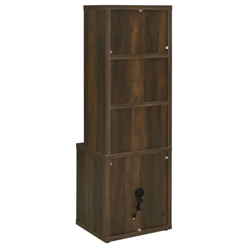 Coaster Westpark Dark Pine bookcase rear view