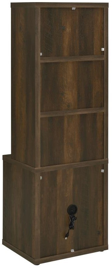 Coaster Westpark Dark Pine bookcase rear view