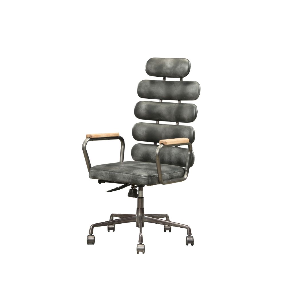 Calan Office Chair - Vintage Black Top Grain Leather - 92107