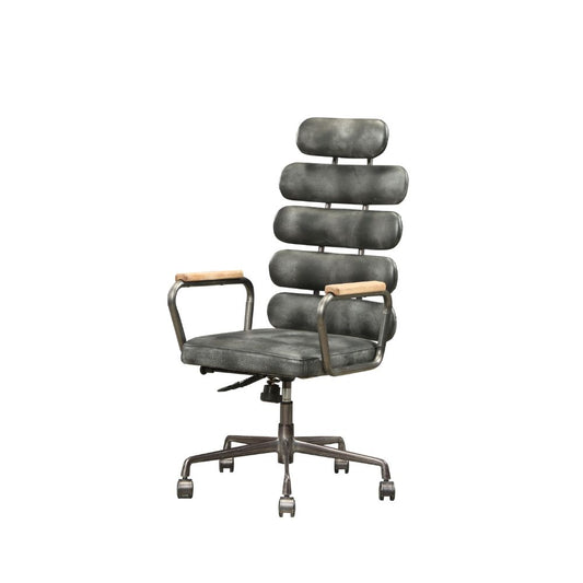 Calan Office Chair - Vintage Black Top Grain Leather - 92107
