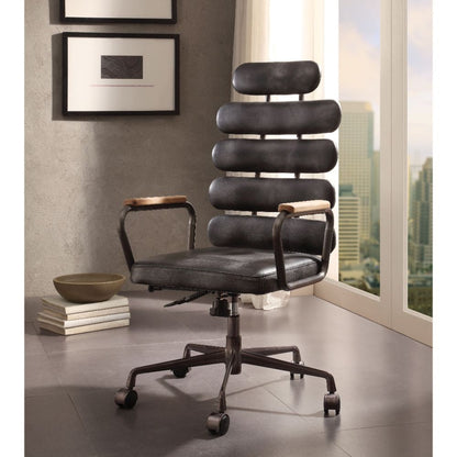 Calan Office Chair - Vintage Black Top Grain Leather - 92107 image 2