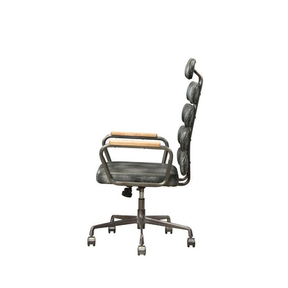 Calan Office Chair - Vintage Black Top Grain Leather - 92107 image 5