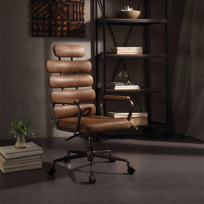Calan Office Chair - Retro Brown Top Grain Leather - 92108
