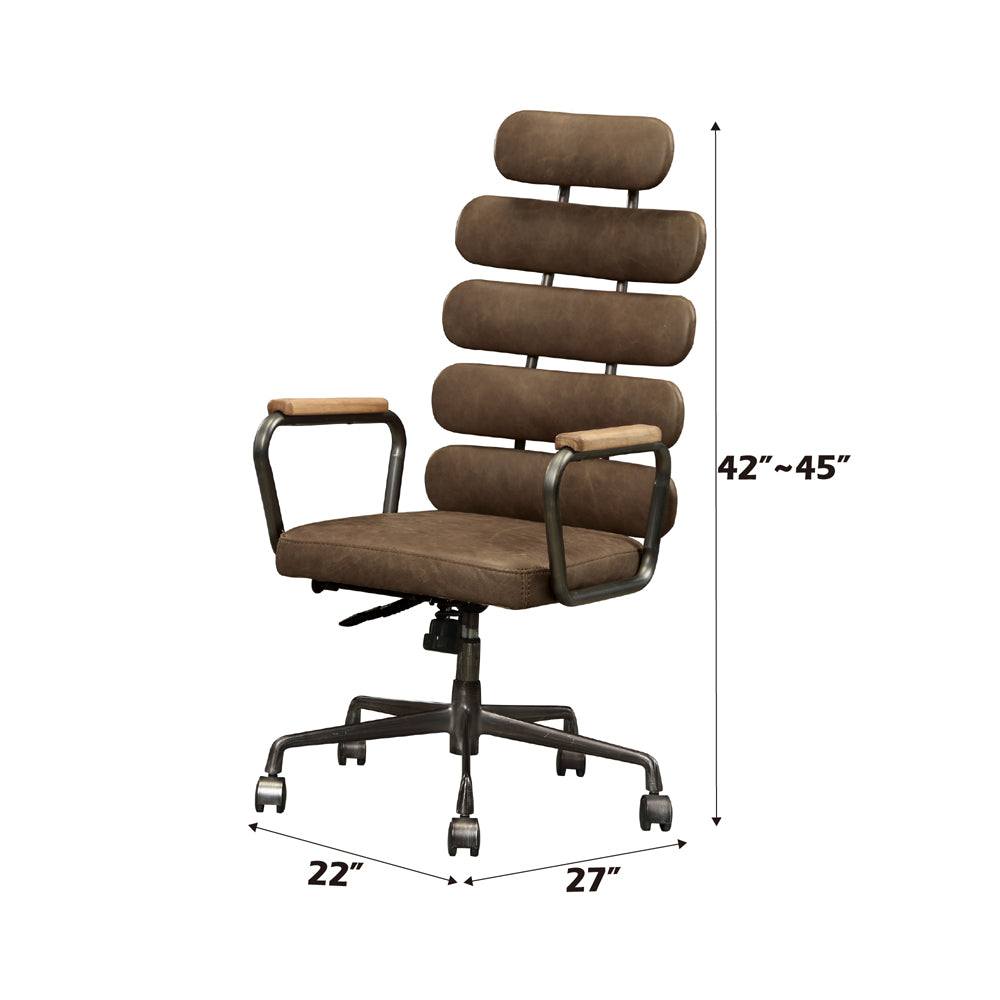 Calan Office Chair - Retro Brown Top Grain Leather - 92108 image 7