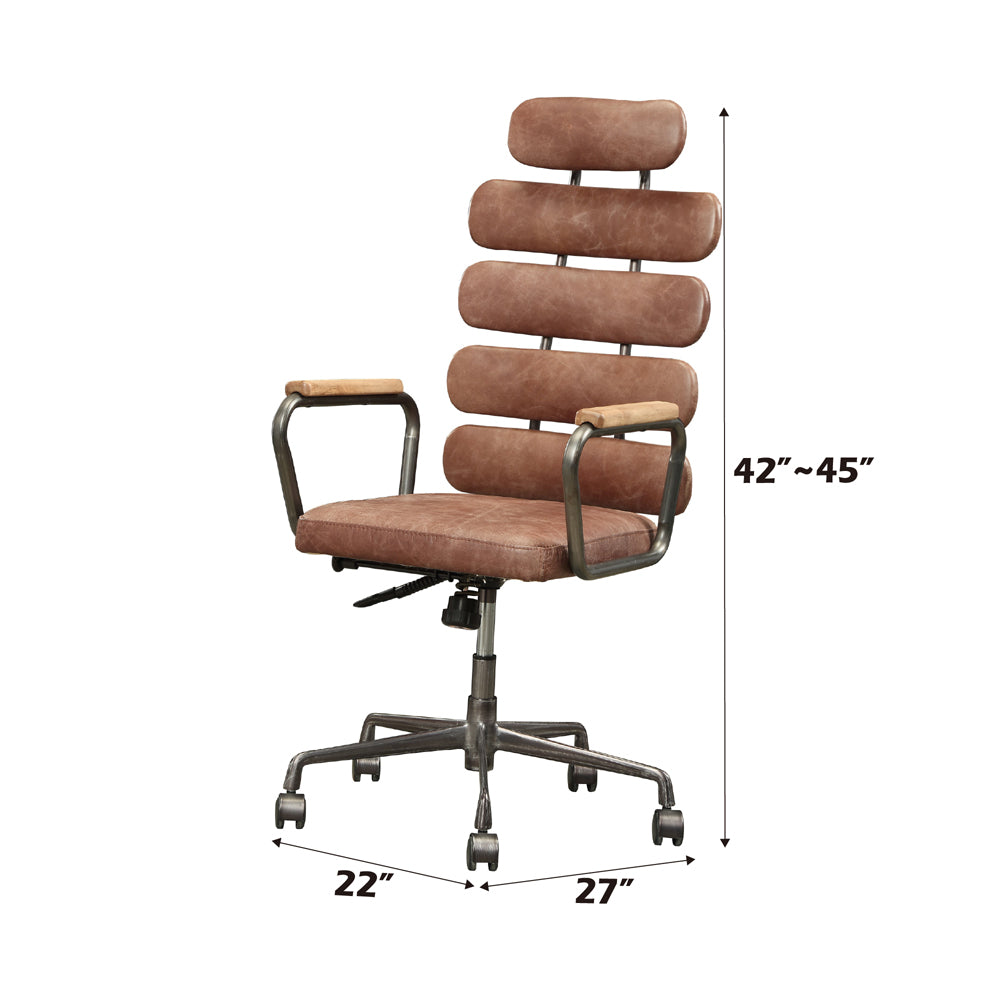 Calan Office Chair - Vintage Whiskey Top Grain Leather - 92110 image 7