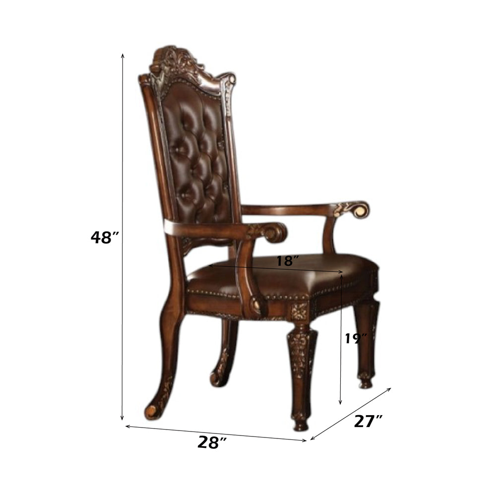 Vendome Executive Office Chair - Synthetic Leather & Cherry Finish - 92126 image 2