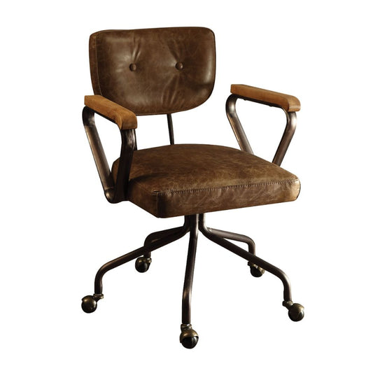 Hallie Office Chair - Vintage Whiskey Top Grain Leather - 92410