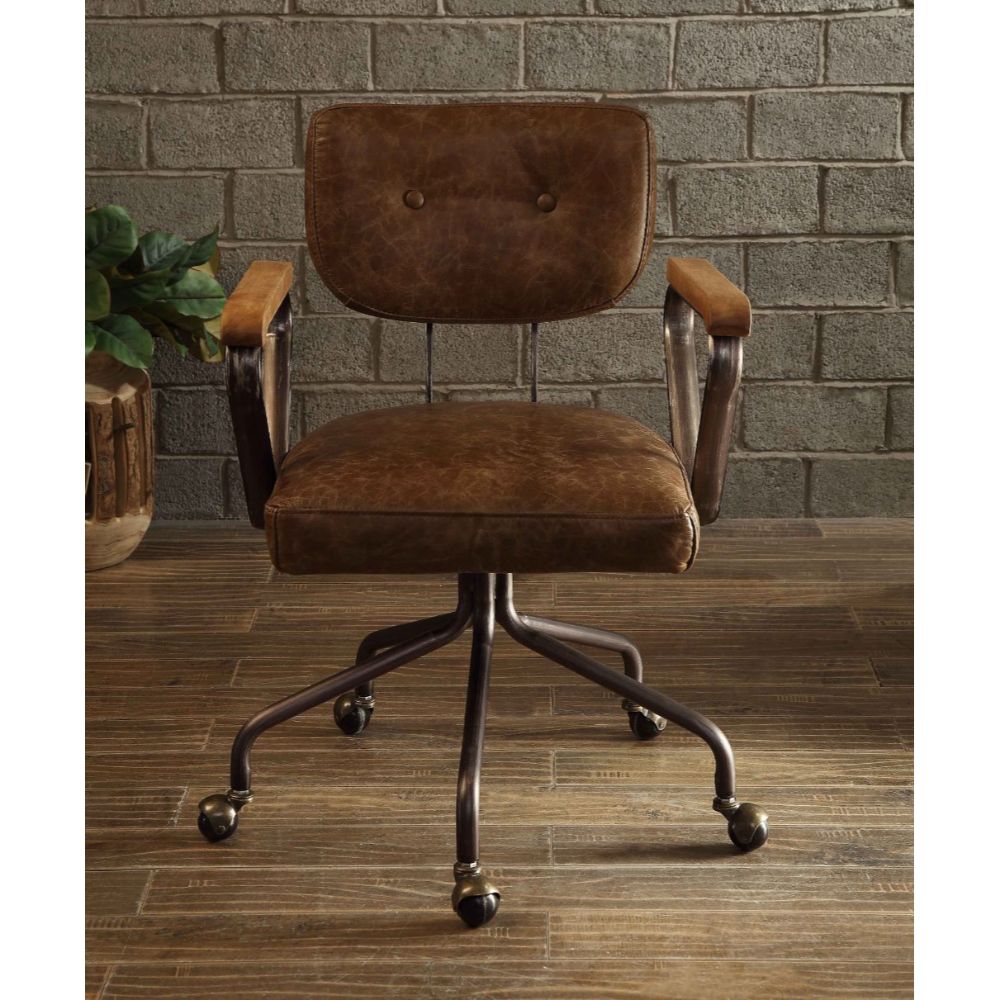 Hallie Office Chair - Vintage Whiskey Top Grain Leather - 92410 image 2