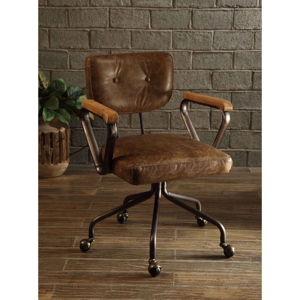 Hallie Office Chair - Vintage Whiskey Top Grain Leather - 92410 image 5