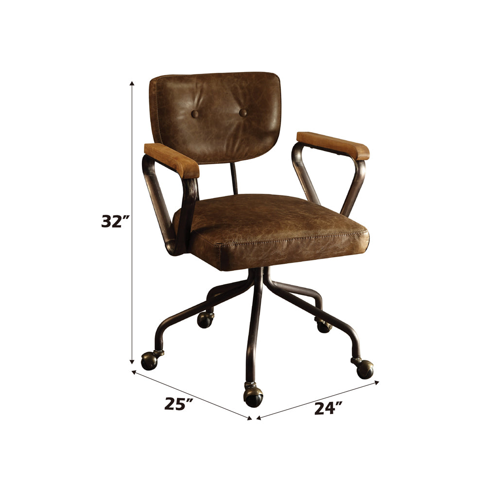Hallie Office Chair - Vintage Whiskey Top Grain Leather - 92410 image 6