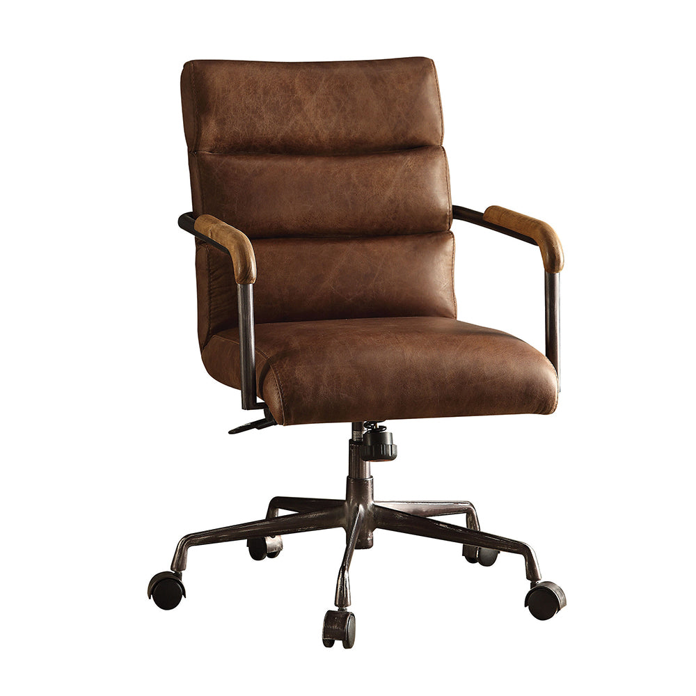 Harith Office Chair - Retro Brown Top Grain Leather - 92414 image 2