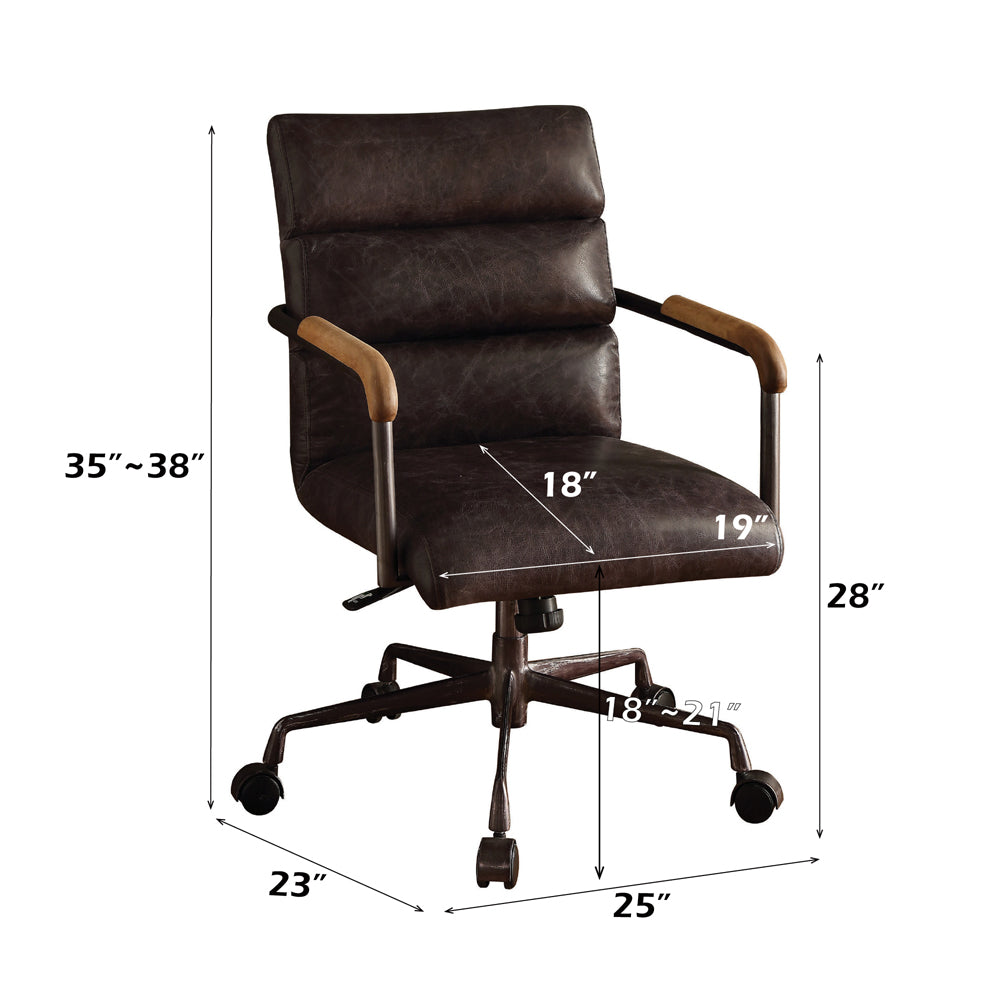 Harith Office Chair - Antique Slate Top Grain Leather - 92415 image 5