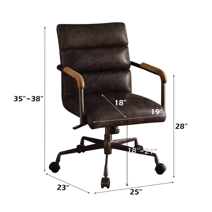 Harith Office Chair - Antique Slate Top Grain Leather - 92415 image 5