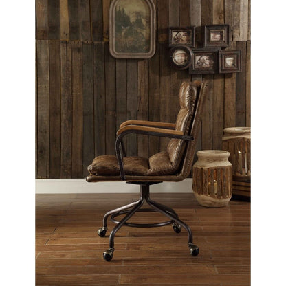 Harith II Office Chair - Vintage Whiskey Top Grain Leather - 92416 image 4