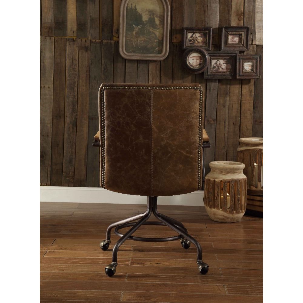 Harith II Office Chair - Vintage Whiskey Top Grain Leather - 92416 image 5