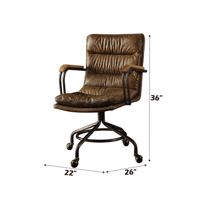 Harith II Office Chair - Vintage Whiskey Top Grain Leather - 92416 image 6