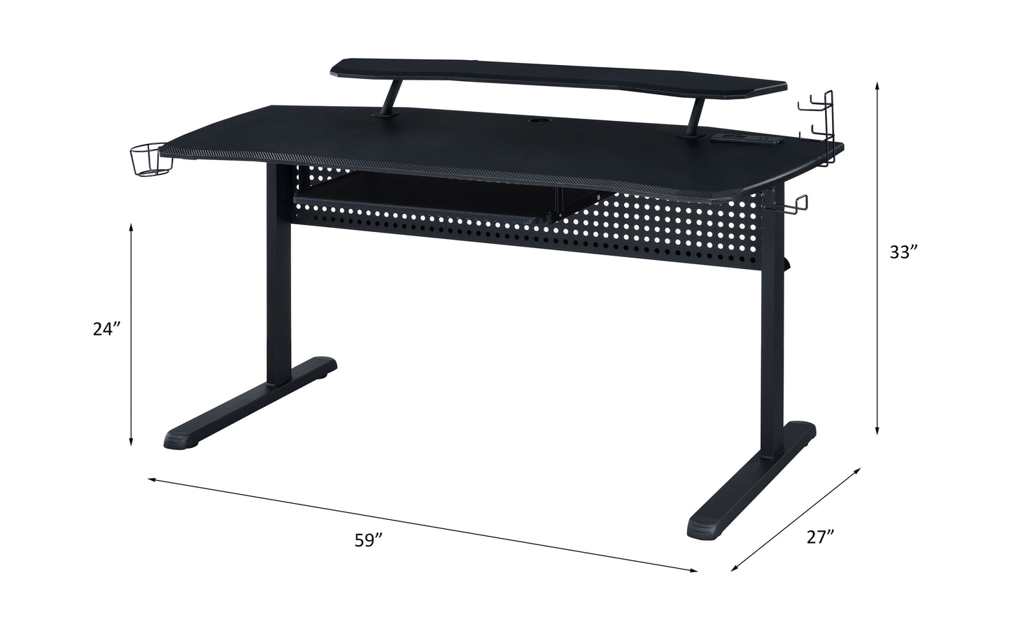 Vildre Gaming Desk W/USB image 16