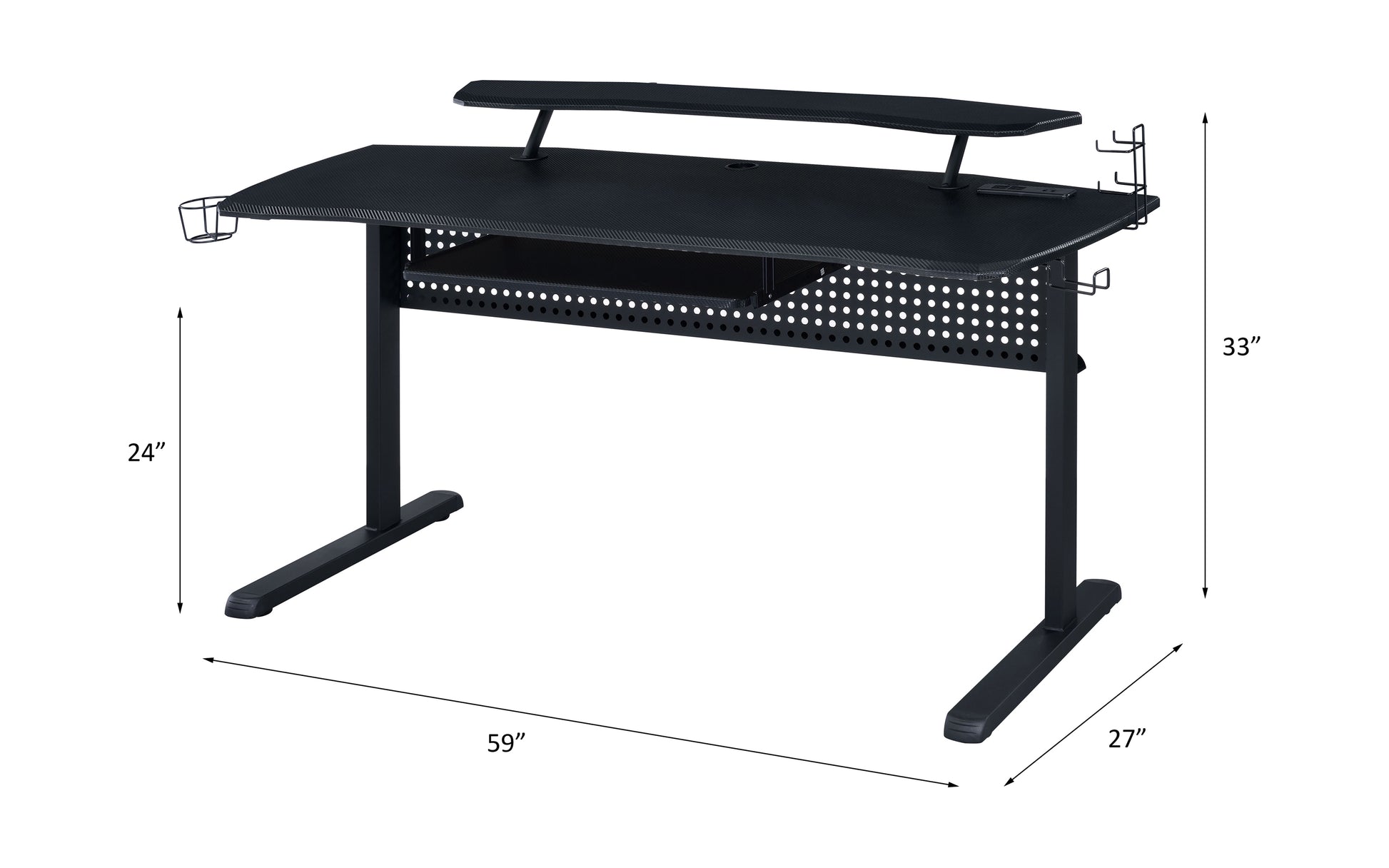 Vildre Gaming Desk W/USB image 16