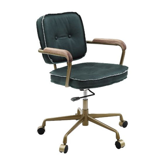 Eclarn Office Chair - Emerald GreenTop Grain Leather - 93171
