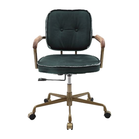 Eclarn Office Chair - Emerald GreenTop Grain Leather - 93171 image 5