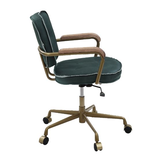 Eclarn Office Chair - Emerald GreenTop Grain Leather - 93171 image 4