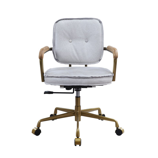 Eclarn Office Chair - Vintage White Top Grain Leather - 93172