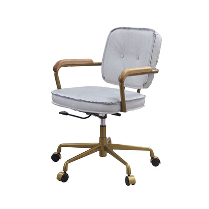 Eclarn Office Chair - Vintage White Top Grain Leather - 93172 image 2