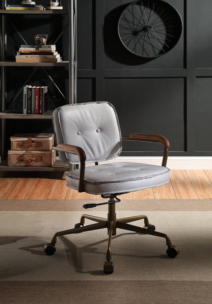 Eclarn Office Chair - Vintage White Top Grain Leather - 93172 image 9