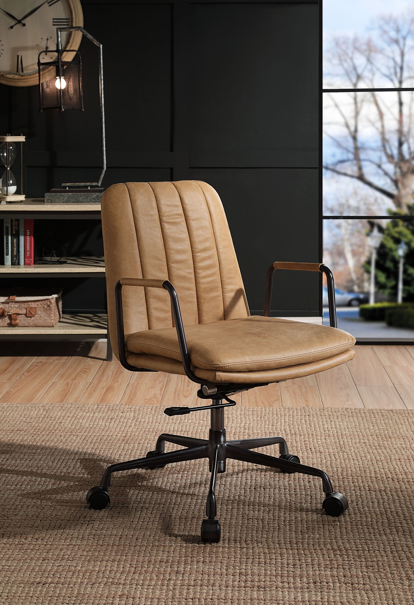 Eclarn Office Chair - Rum Top Grain Leather - 93174 image 9