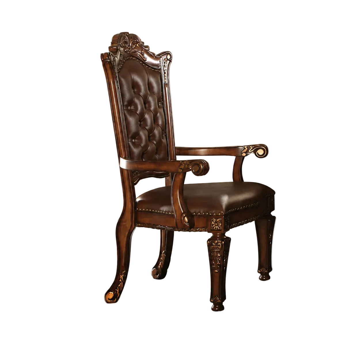 Vendome Executive Office Chair - Synthetic Leather & Cherry Finish