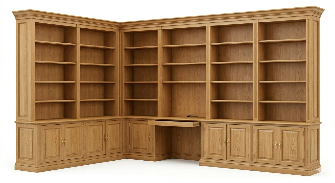 Aldercrest Corner Library Wall System