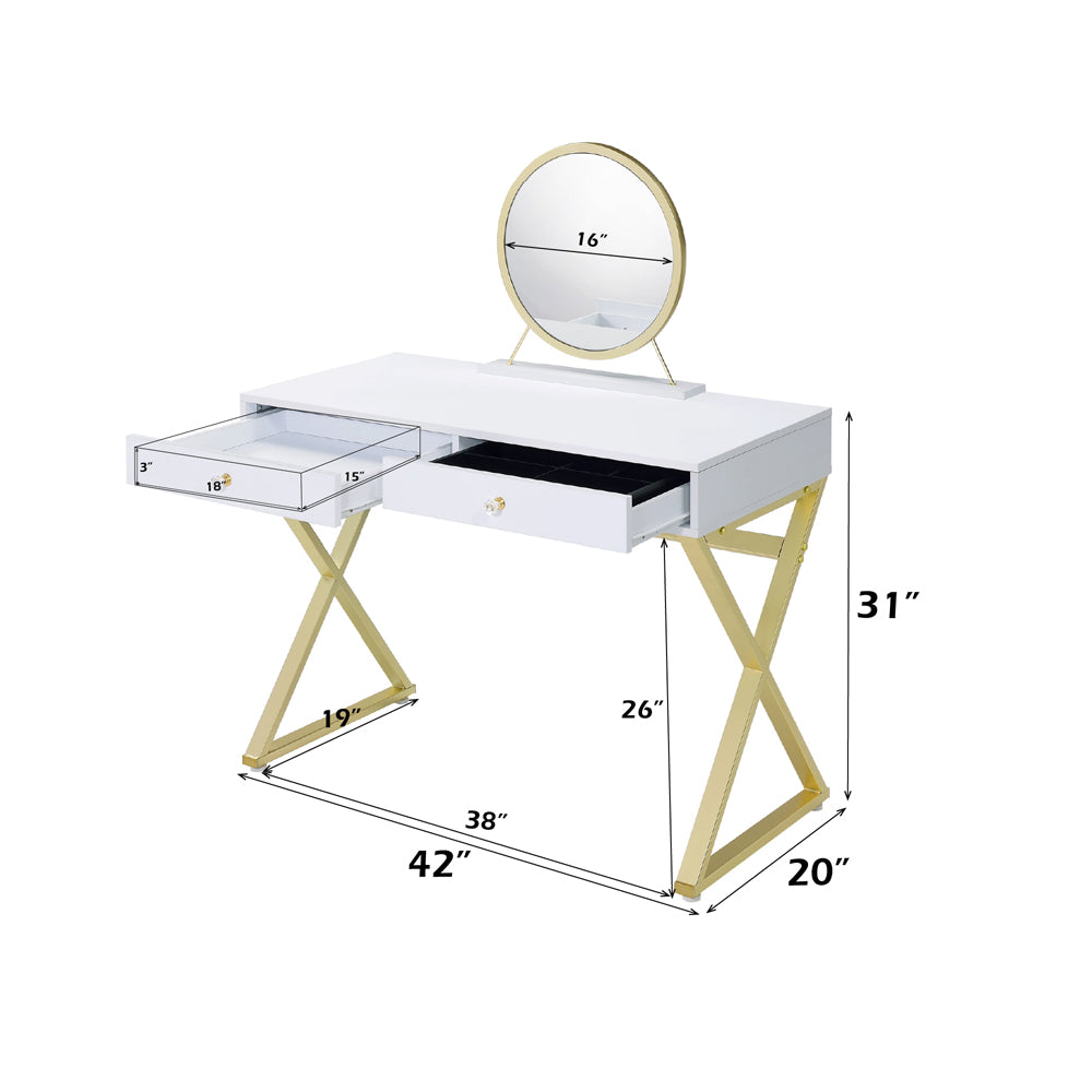Coleen Vanity Desk W/Mirror & Jewelry Tray image 27