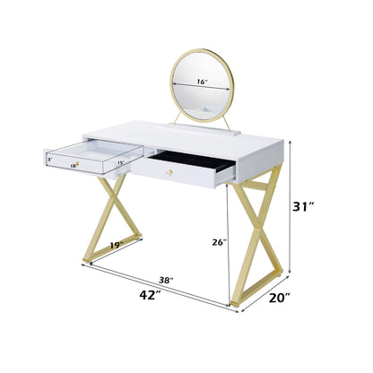Coleen Vanity Desk W/Mirror & Jewelry Tray image 27