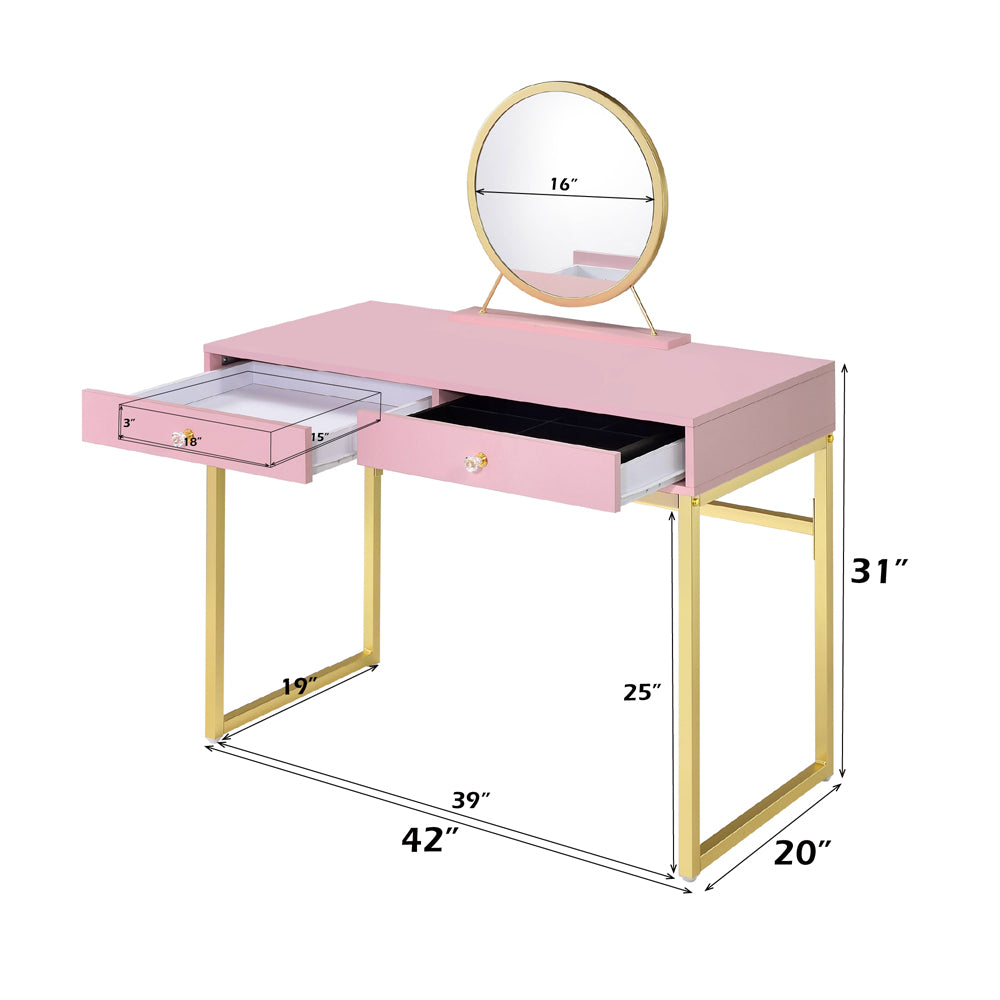 Coleen Vanity Desk W/Mirror & Jewelry Tray image 19