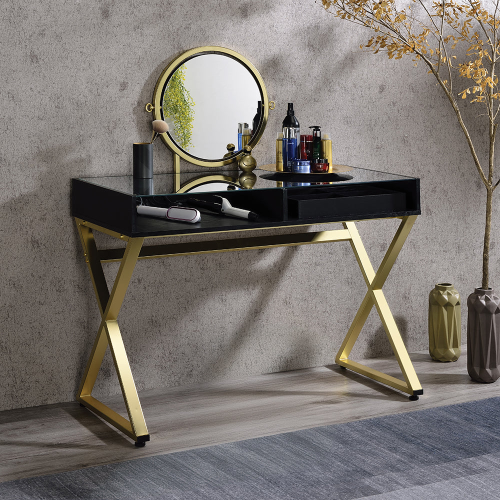 Coleen Vanity Desk W/Mirror & Jewelry Tray image 7