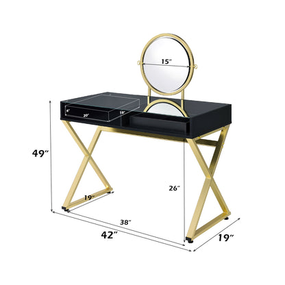 Coleen Vanity Desk W/Mirror & Jewelry Tray image 12
