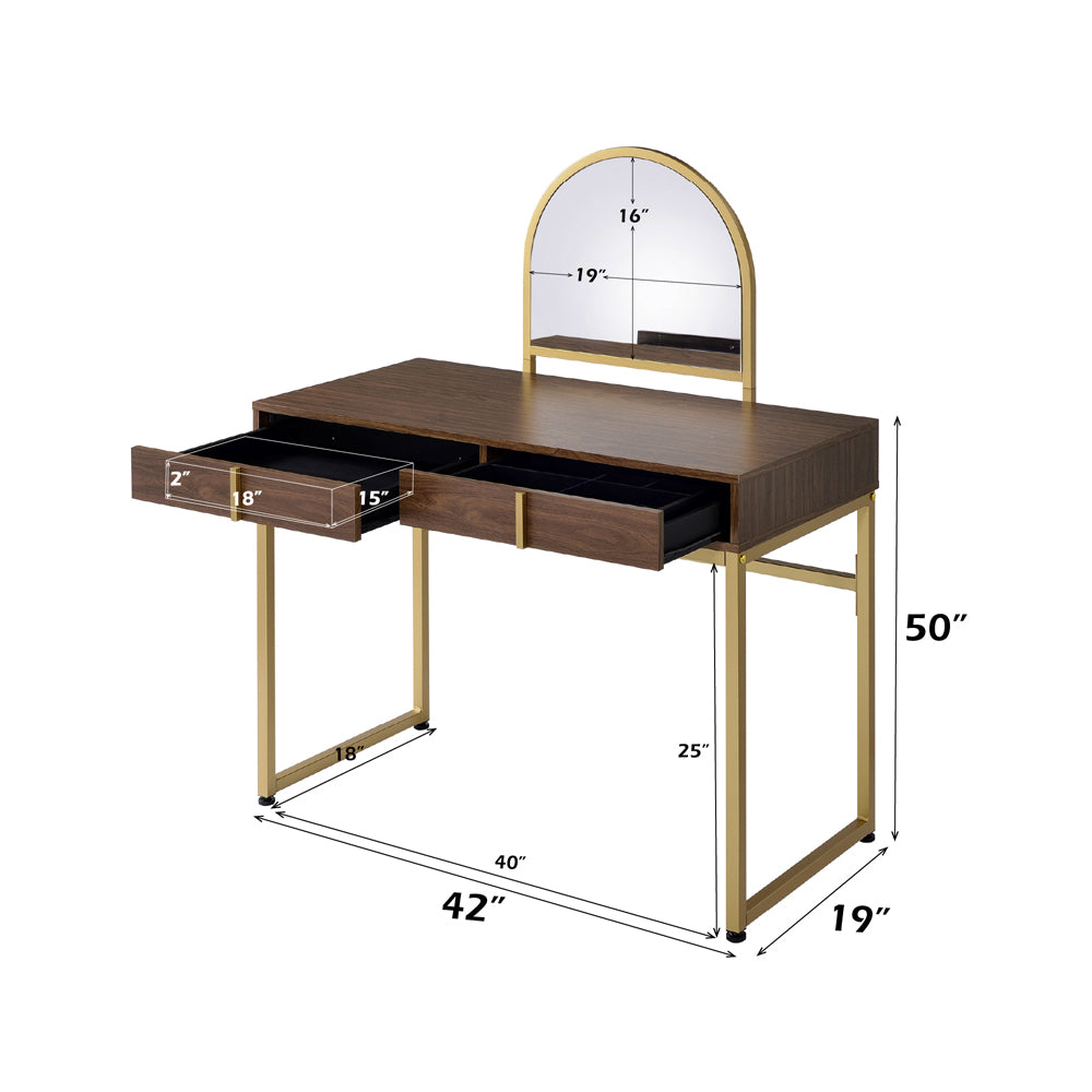 Coleen Vanity Desk W/Mirror & Jewelry Tray image 6